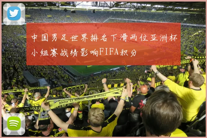 中国男足世界排名下滑两位亚洲杯小组赛战绩影响FIFA积分