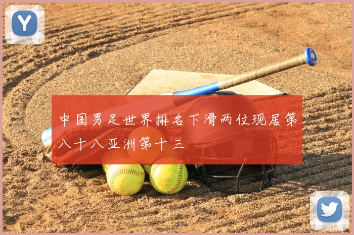 中国男足世界排名下滑两位现居第八十八亚洲第十三